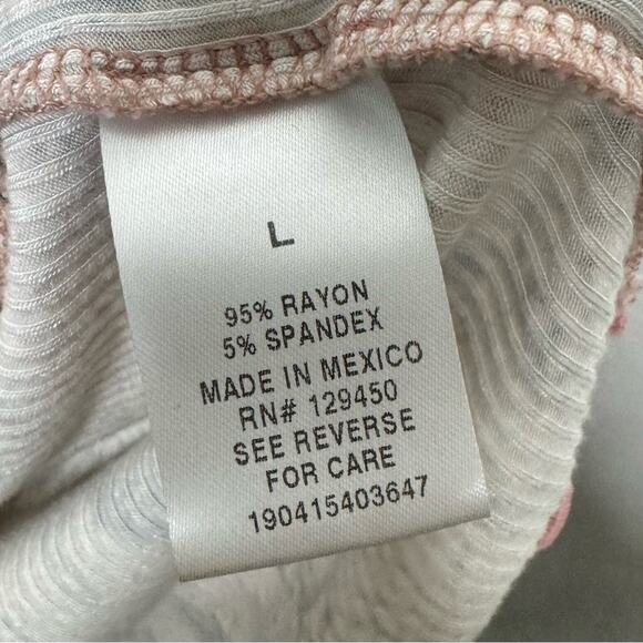 CANDIE’S / pink white black snakeskin printed high neck sleeveless tank / L - Picture 5 of 7